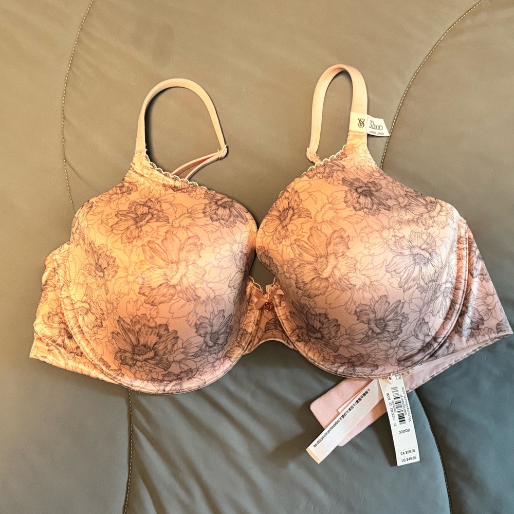 Victoria's Secret Floral Lace Bra - Soft Pink